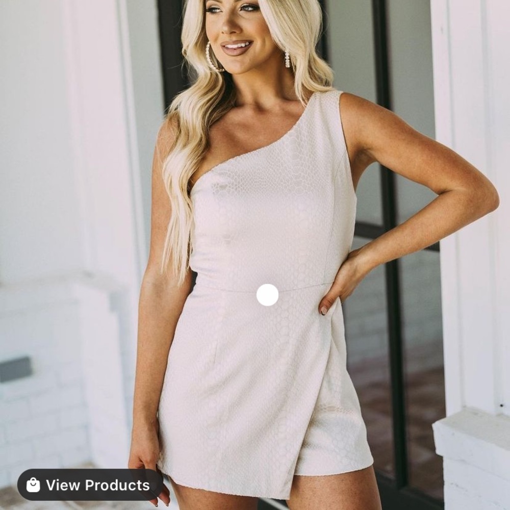 Reptile one shoulder romper